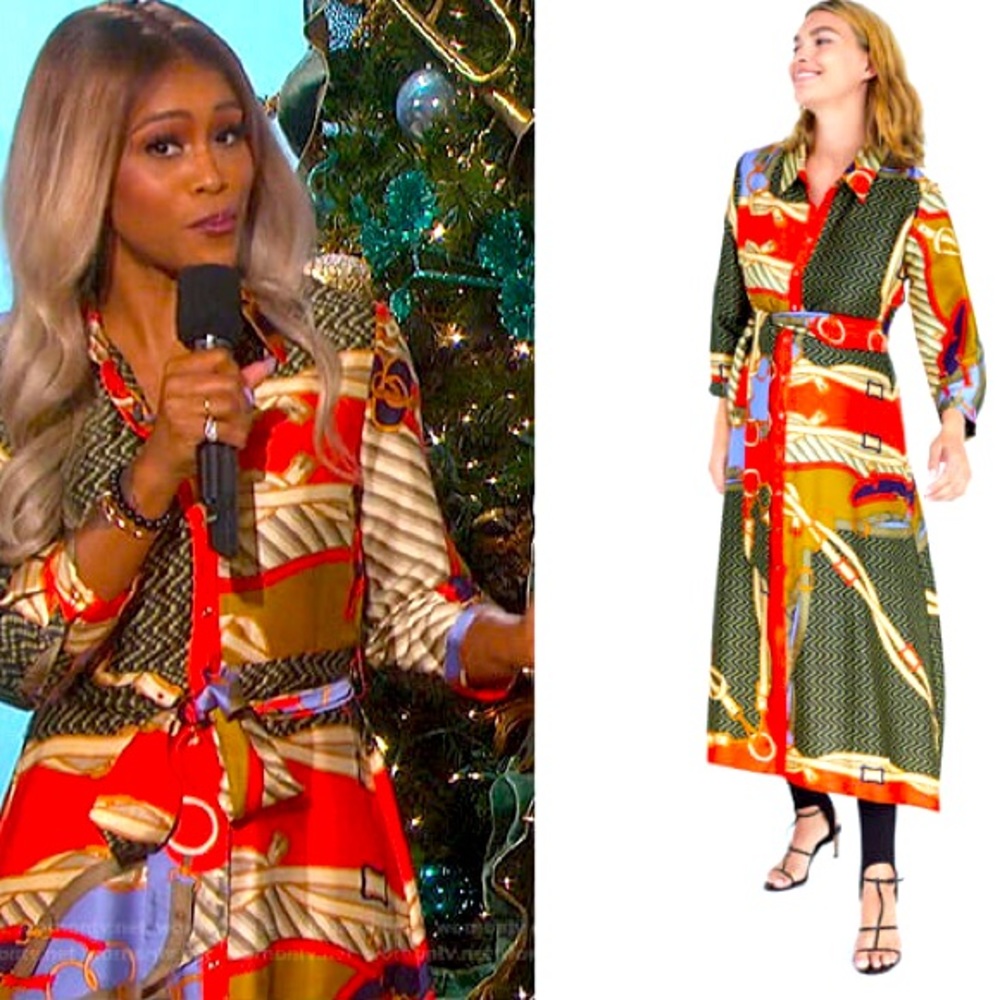 ZARA CHAIN-PRINTED LONG TUNIC DRESS